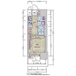 プレサンス上前津ディアシス 8階1Kの間取り