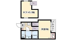 LALA　FLAT　ATSUTA　KIRITOCHOU 1階1Kの間取り