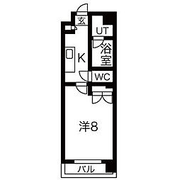 シティライフ池下駅前 5階1Kの間取り