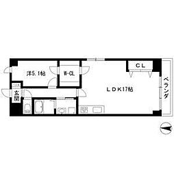 The　Sengen　Terrace(ザセンゲンテラス) 2階1LDKの間取り