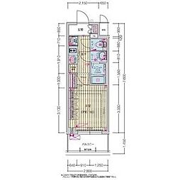 プレサンス上前津ディアシス 5階1Kの間取り