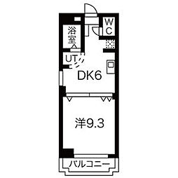 音羽壱番館金山 5階1DKの間取り