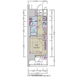 プレサンス上前津ディアシス 6階1Kの間取り