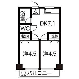 間取図画像 2DK