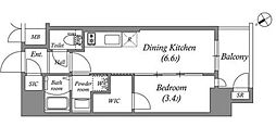 エステムコート名古屋新栄IVネスト 15階1DKの間取り