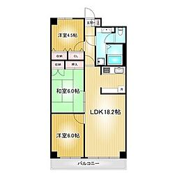 ライオンズマンション久屋公園 714 7階3LDKの間取り