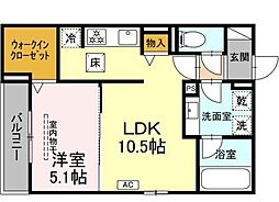 D-ASTRO 1階1LDKの間取り
