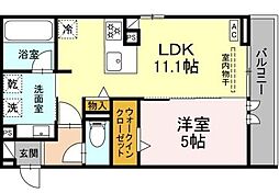 D-ASTRO 2階1LDKの間取り