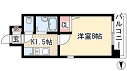 マ・メゾン白金 4階1Kの間取り