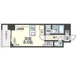 第2金山フクマルビル 6階1Kの間取り