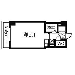 ドール久屋通 7階1Kの間取り