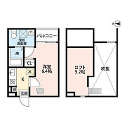 Embellir　Due(アンベリールドゥ) 1階1Kの間取り