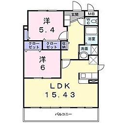 間取図画像 2LDK