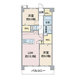 間取図画像 2LDK