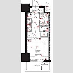 マキシヴ名古屋 1Kの間取図画像