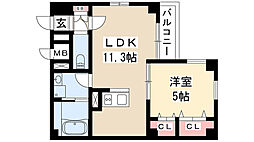 間取図画像 1LDK
