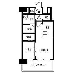 メイクスアート新栄III 1305 13階1LDKの間取り