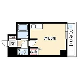 タウンエステート新栄 ワンルームの間取図画像