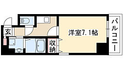 ヴィオレット泉 1Kの間取図画像