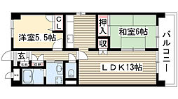 スカイアークビル 2LDKの間取図画像