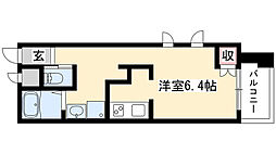 グランステージ千種 1Kの間取図画像