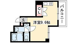 リエス千代田橋 1Kの間取図画像