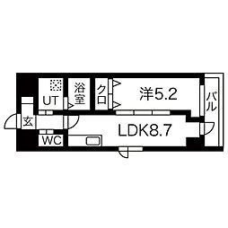 CasaLucia 1LDKの間取図画像