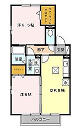 プレストンズ 2DKの間取図画像