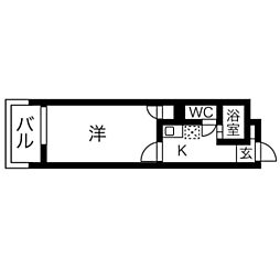 間取図画像 1K