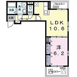 クオーレ3 1LDKの間取図画像