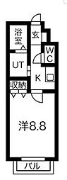 さくらハイツ 1Kの間取図画像