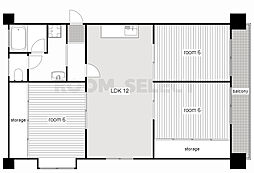 ハイツ東桜 3LDKの間取図画像