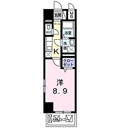 プレシオール小幡 1Kの間取図画像