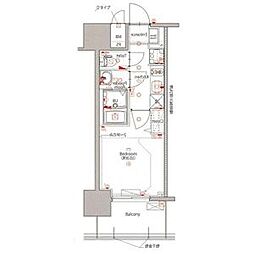 MAXIV新栄 1Kの間取図画像