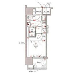 MAXIV新栄 1Kの間取図画像