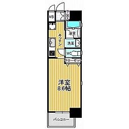 セレニティー名駅 1Kの間取図画像