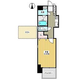 パルティール豊国通 1Kの間取図画像