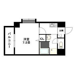 Crecer新栄 1Kの間取図画像