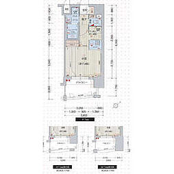 プレサンス新栄リミックス 1Kの間取図画像
