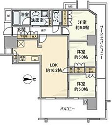 プレミスト泉レジデンス 3LDKの間取図画像