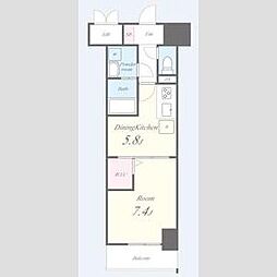 GRANPARKTOWER 1DKの間取図画像