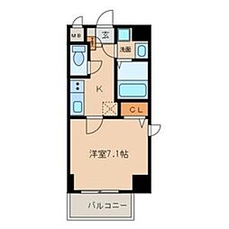 Z・R名駅 1Kの間取図画像