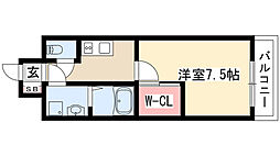 ハーモニーレジデンス名古屋今池 1Kの間取図画像