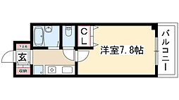 サンヒルズ藤ケ丘 1Kの間取図画像