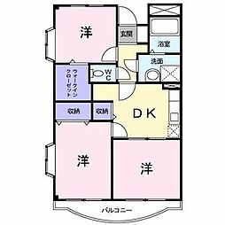 ジュネス香久山 3DKの間取図画像