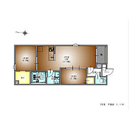 REGALESTラヴ守山 2LDKの間取図画像