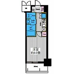 レジディア高岳 1Kの間取図画像