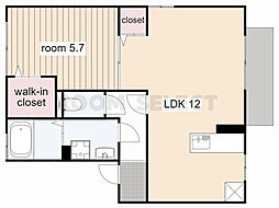 アーク・リヴェールA棟 1LDKの間取図画像