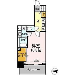L'ENVOLMEIEKI 1Kの間取図画像