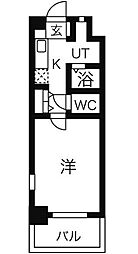 吹上ミルキーウェー 1Kの間取図画像